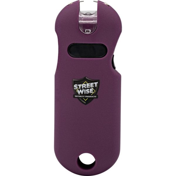 Purple Streetwise personal safety device with a sleek design for self-defense and security.