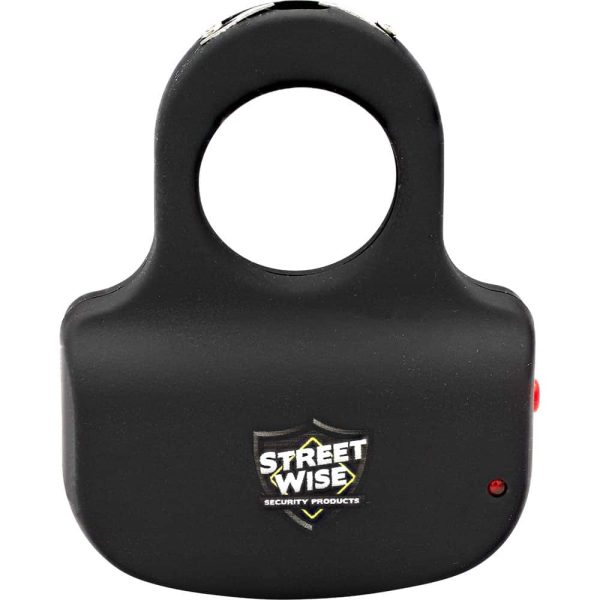 Black Streetwise security alarm lock with round top and shield logo for enhanced safety.