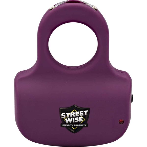 Purple Streetwise defensive tool with logo, designed for personal security.