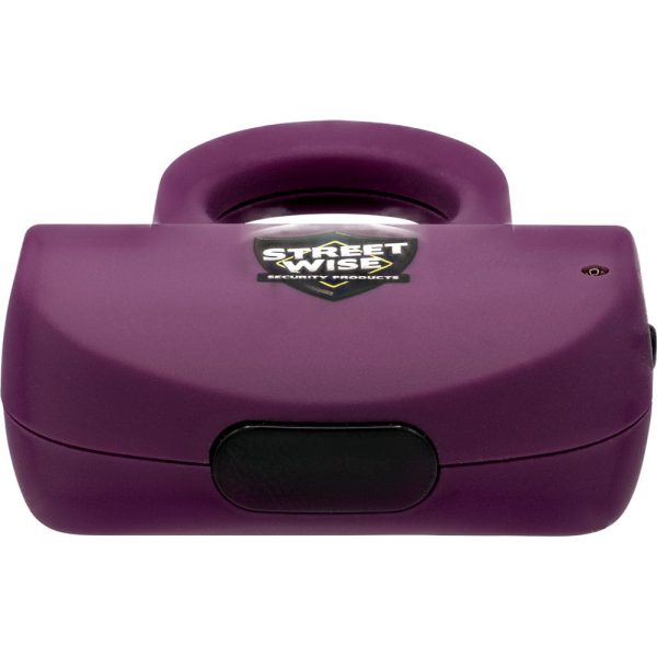 Purple Streetwise security device with logo, compact design for portable protection.