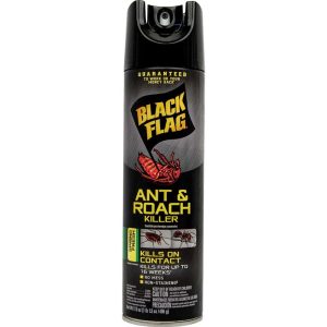 Black Flag Ant & Roach Killer spray can, effective pest control against crawling insects, kills on contact.