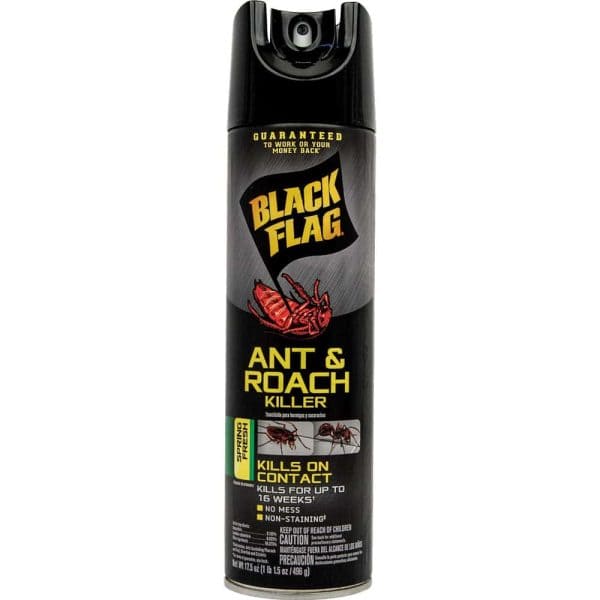 Black Flag Ant & Roach Killer spray can, effective pest control against crawling insects, kills on contact.