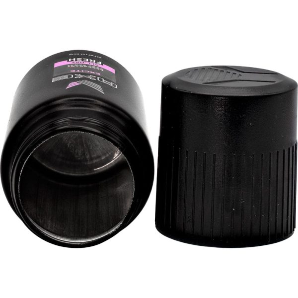 Black gun muzzle device with open and closed view, showcasing durable design and precise engineering.