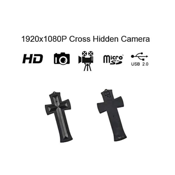 HD 1920x1080P cross-shaped hidden camera with USB 2.0 and microSD support. Ideal for discreet surveillance.