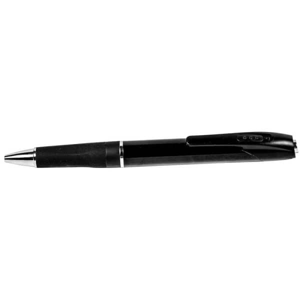 Black ballpoint pen with a textured grip, suitable for smooth writing. Perfect for office or school use.