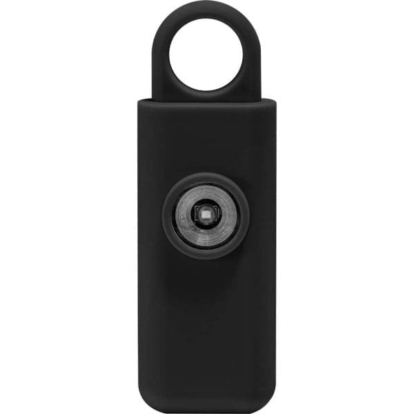 Black silicone case with secure fastener, featuring a circular cutout, ideal for compact storage protection.
