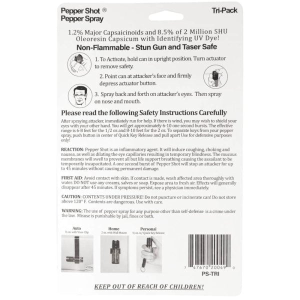 Pepper Shot pepper spray instructions, safety guide, and product details for effective self-defense.