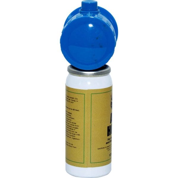 Bug spray can with blue cap, designed for pest control and protection.