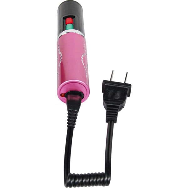 Pink electric callus remover with power cord for foot care and smooth heels.