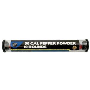 .50 Cal Pepper Powder Rounds in Tube for CO2 Air Guns, Self-Defense, Contains 10 Rounds, Street Wise Brand.