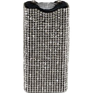 Sparkling rhinestone-covered stun gun case, combines safety with style. Ideal for personal protection and fashion lovers.