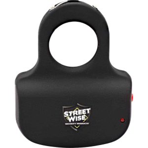 Black Streetwise security stun gun with LED indicator for personal safety.