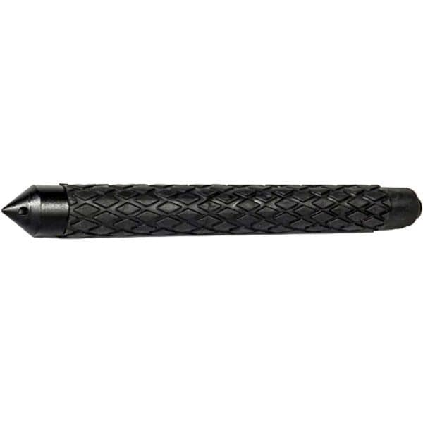 Textured black cylindrical tool with diamond pattern grip, designed for precise operations and optimal handling.